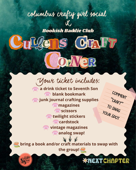 Columbus Crafty Girl Social X Bookish Baddie Club: Cullen's Craft Corner